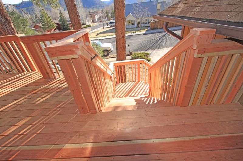 Wood Deck Stairs Installation
